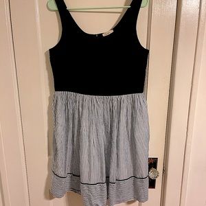 Black & Seersucker Dress